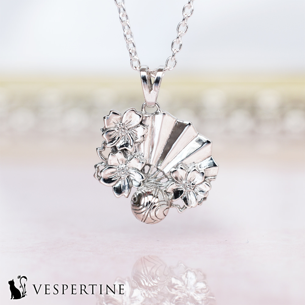 VESPERTINE さくら扇子ネックレス